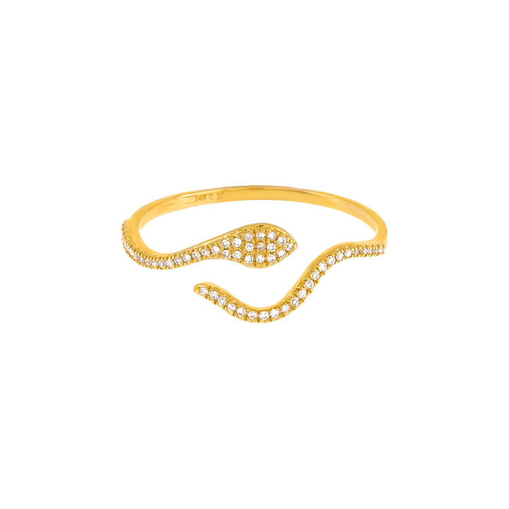  Diamond Serpent Wrap Ring 14K - Adina Eden's Jewels