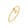 14K Gold Diamond Star Charm Ring 14K - Adina Eden's Jewels