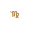 14K Gold / Virgo Diamond Zodiac Stud Earring 14K - Adina Eden's Jewels
