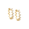 14K Gold / Pair Diamond Zig Zag Pavé Huggie Earring 14K - Adina Eden's Jewels