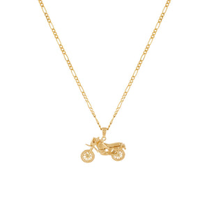 14K Gold Motorcycle Necklace 14K - Adina Eden's Jewels