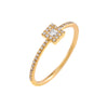 14K Gold / 7 Mini Diamond Illusion Ring 14K - Adina Eden's Jewels