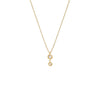 14K Gold Diamond Double Bezel Drop Necklace 14K - Adina Eden's Jewels