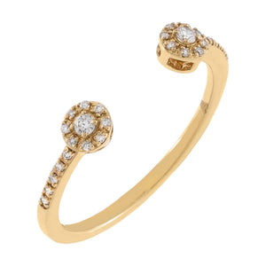 14K Gold / 7 Diamond Rounded Claw Ring 14K - Adina Eden's Jewels
