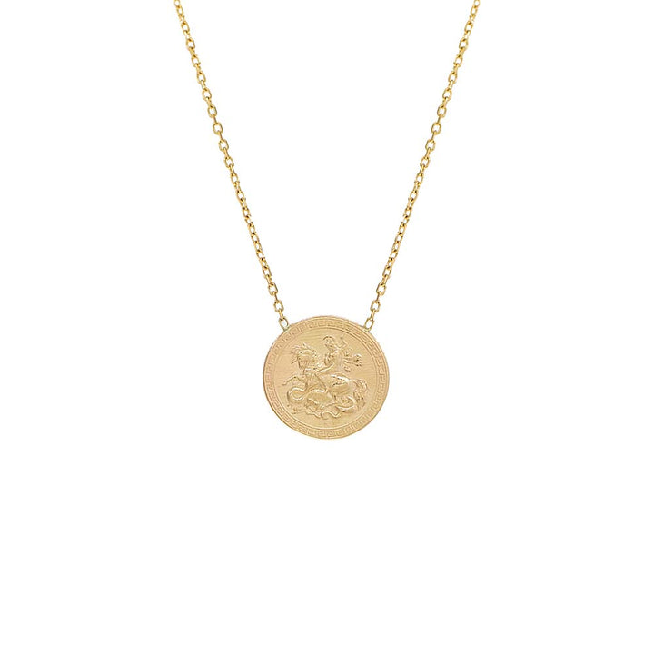  Double Sided Vintage Coins Necklace 14K - Adina Eden's Jewels
