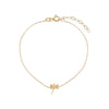 14K Gold Tiny Solid Dragonfly Bracelet 14K - Adina Eden's Jewels