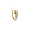 14K Gold / Single Diamond Serpent Huggie Earring 14K - Adina Eden's Jewels