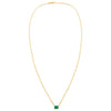  Diamond Emerald Link Necklace 14K - Adina Eden's Jewels
