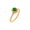  Diamond X Colored Gemstone Teardrop Ring 14K - Adina Eden's Jewels