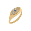 14K Gold / 3 Diamond Evil Eye Ring 14K - Adina Eden's Jewels