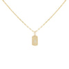 14K Gold / Baby Gucci Engraved Tiny Dog Tag Necklace 14K - Adina Eden's Jewels