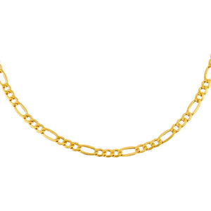 14K Gold / 16" Super Hollow Figaro Necklace 14K - Adina Eden's Jewels