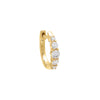 14K Gold / Single Graduated Diamond Huggie Earring 14K - Adina Eden's Jewels