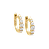14K Gold / Pair Graduated Diamond Huggie Earring 14K - Adina Eden's Jewels