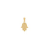14K Gold Mini Solid Hamsa Charm 14K - Adina Eden's Jewels