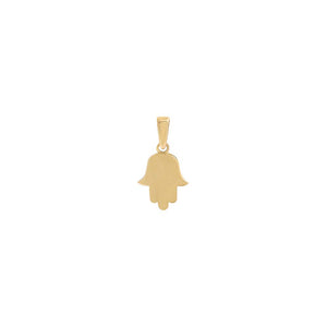 14K Gold Mini Solid Hamsa Charm 14K - Adina Eden's Jewels