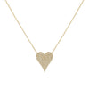 14K Gold Diamond Large Heart Necklace 14K - Adina Eden's Jewels