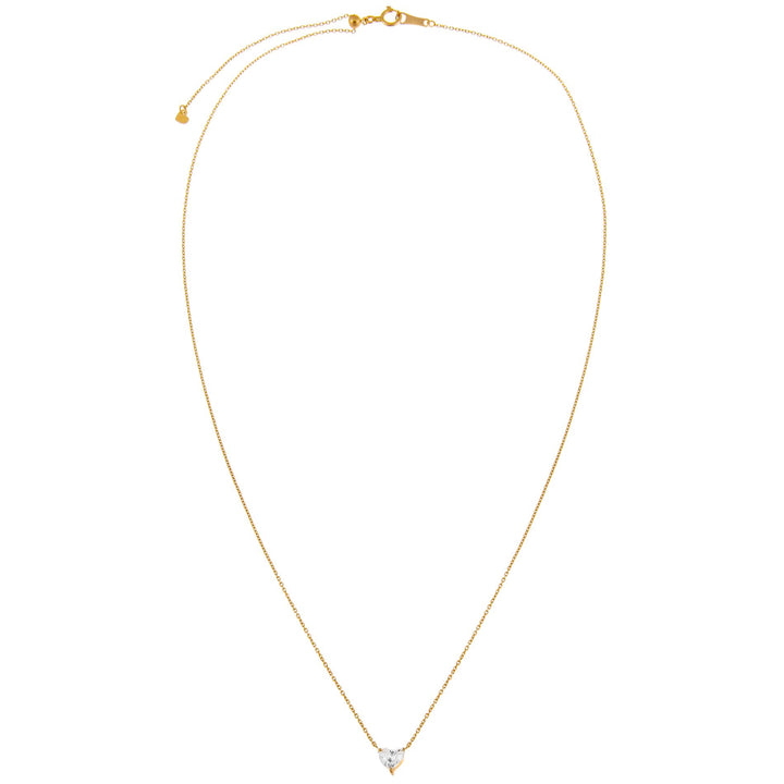  Diamond Tiny Heart Necklace 14K - Adina Eden's Jewels