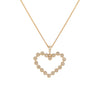 Pavé Diamond Open Heart Necklace 14K - Adina Eden's Jewels