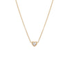 14K Gold / Heart Topaz Mixed Shape Bezel Necklace 14K - Adina Eden's Jewels
