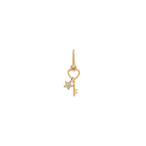 14K Gold Tiny Diamond Trinket Charm 14K - Adina Eden's Jewels