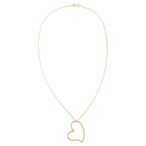  Open Heart Baby Gucci Necklace 14K - Adina Eden's Jewels