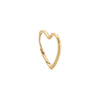 14K Gold / Single Solid Open Heart Huggie Earring 14K - Adina Eden's Jewels