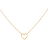 14K Gold Open Heart Necklace 14K - Adina Eden's Jewels