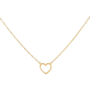 14K Gold Open Heart Necklace 14K - Adina Eden's Jewels