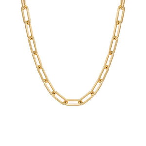 Gold Jumbo Paperclip Link Necklace - Adina Eden's Jewels