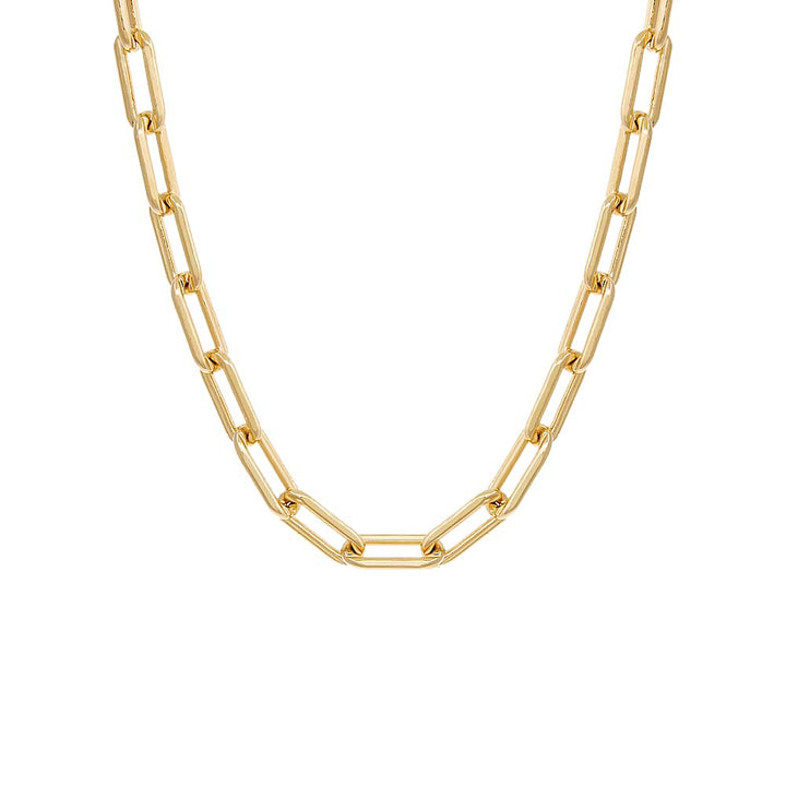 Gold Jumbo Paperclip Link Necklace - Adina Eden's Jewels