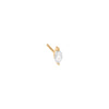 14K Gold / Single Diamond Marquise Stud Earring 14K - Adina Eden's Jewels