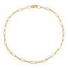14K Gold Medium Paperclip Anklet 14K - Adina Eden's Jewels