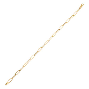 14K Gold Super Hollow Chunky Paperclip Bracelet 14K - Adina Eden's Jewels