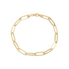 14K Gold / 7IN Large Paperclip Bracelet 14K - Adina Eden's Jewels