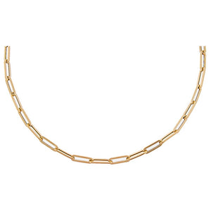 14K Gold / 16" Paperclip Chain Necklace 14K - Adina Eden's Jewels