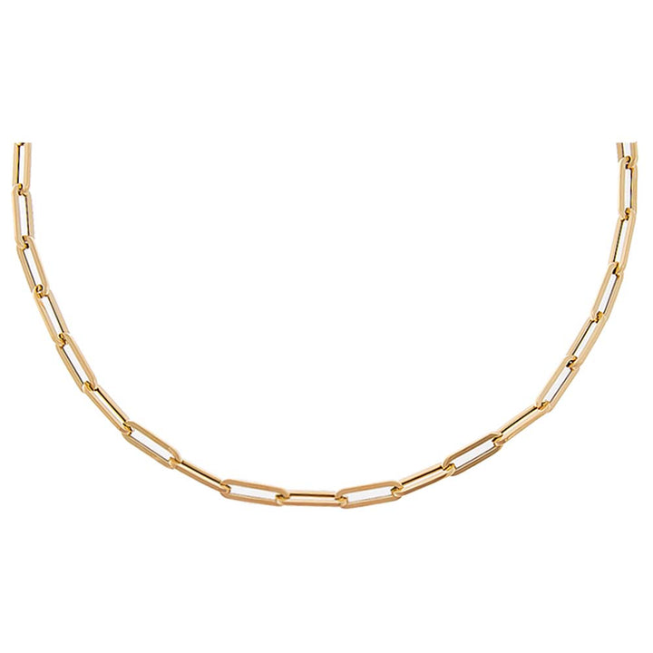 14K Gold / 16" Paperclip Chain Necklace 14K - Adina Eden's Jewels