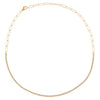  Diamond Tennis X Link Necklace 14K - Adina Eden's Jewels
