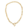 14K Gold Multi Link Toggle Necklace 14K - Adina Eden's Jewels