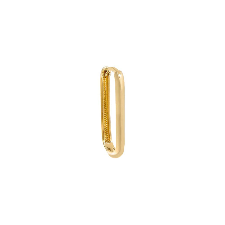 14K Gold / Single / 20MM Thin Solid Paperclip Huggie Earring 14K - Adina Eden's Jewels