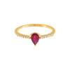  Gemstone Teardrop Ring 14K - Adina Eden's Jewels