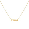14K Gold Lowercase Mama Script Nameplate Necklace 14K - Adina Eden's Jewels