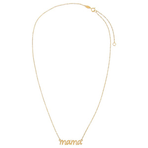  Lowercase Mama Script Nameplate Necklace 14K - Adina Eden's Jewels