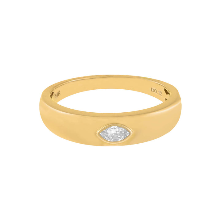  Diamond Marquise Hollow Dome Ring 14K - Adina Eden's Jewels