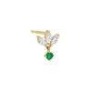 14K Gold / Single Mini Diamond Dangling Stud Earring 14K - Adina Eden's Jewels