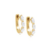 14K Gold / Pair Petite Diamond Multi Marquise Huggie Earring 14K - Adina Eden's Jewels