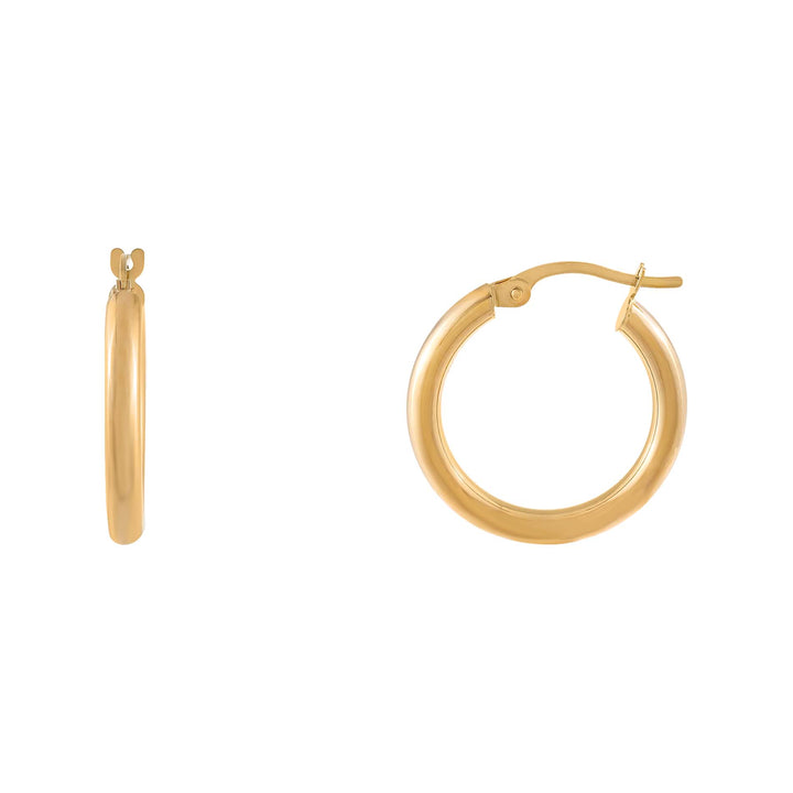  Thin Round Hoop Earring 14K - Adina Eden's Jewels
