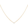 14K Gold Mini Diamond Heart Necklace 14K - Adina Eden's Jewels
