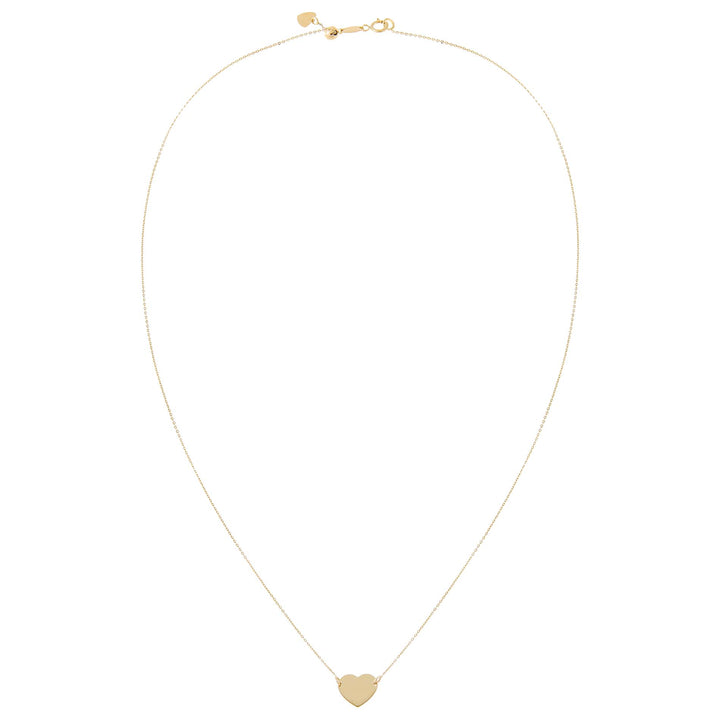  Engravable Heart Necklace 14K - Adina Eden's Jewels