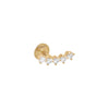 Gold / 6.5MM / Single Scattered Solitaire CZ Threaded Stud Earring 14K - Adina Eden's Jewels